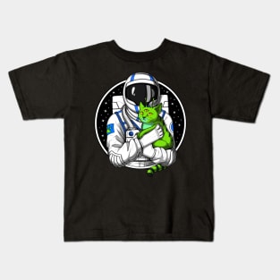 Alien Cat Astronaut Kids T-Shirt